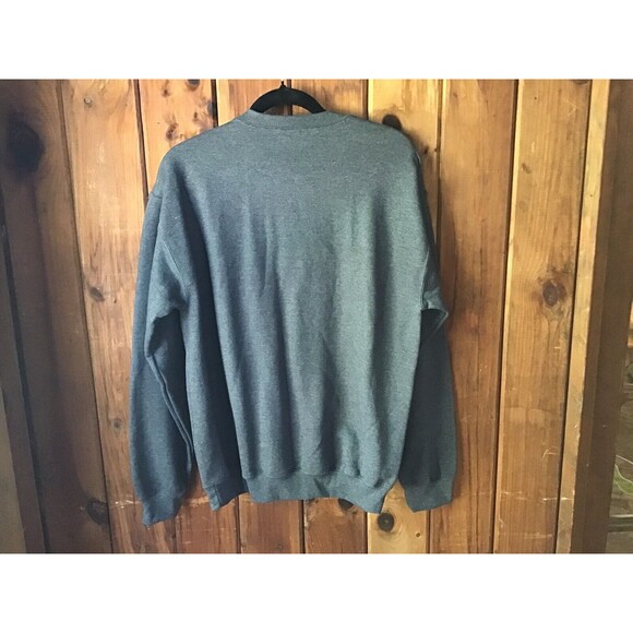 Gildan Sweatshirt Size M Gray Pit Bull Dog Graphic Heavy Blend Crew Neck Pitties - Picture 5 of 5